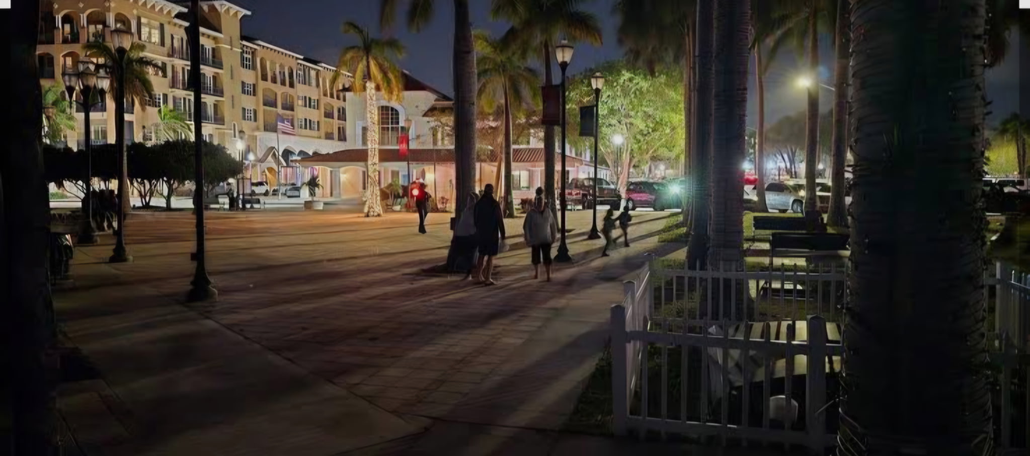 Our local downtown at night